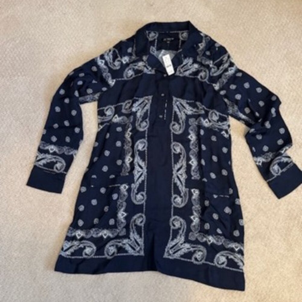 Jcrew Relaxed-fit shirt-dress in bandana print - Picture 3 of 5